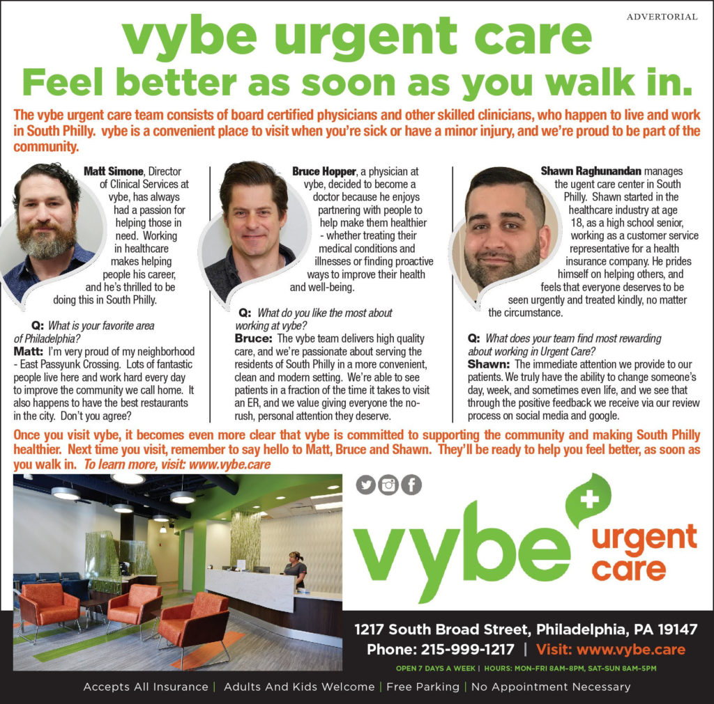 Meet the vybe urgent care center trybe in Your South Philly Area