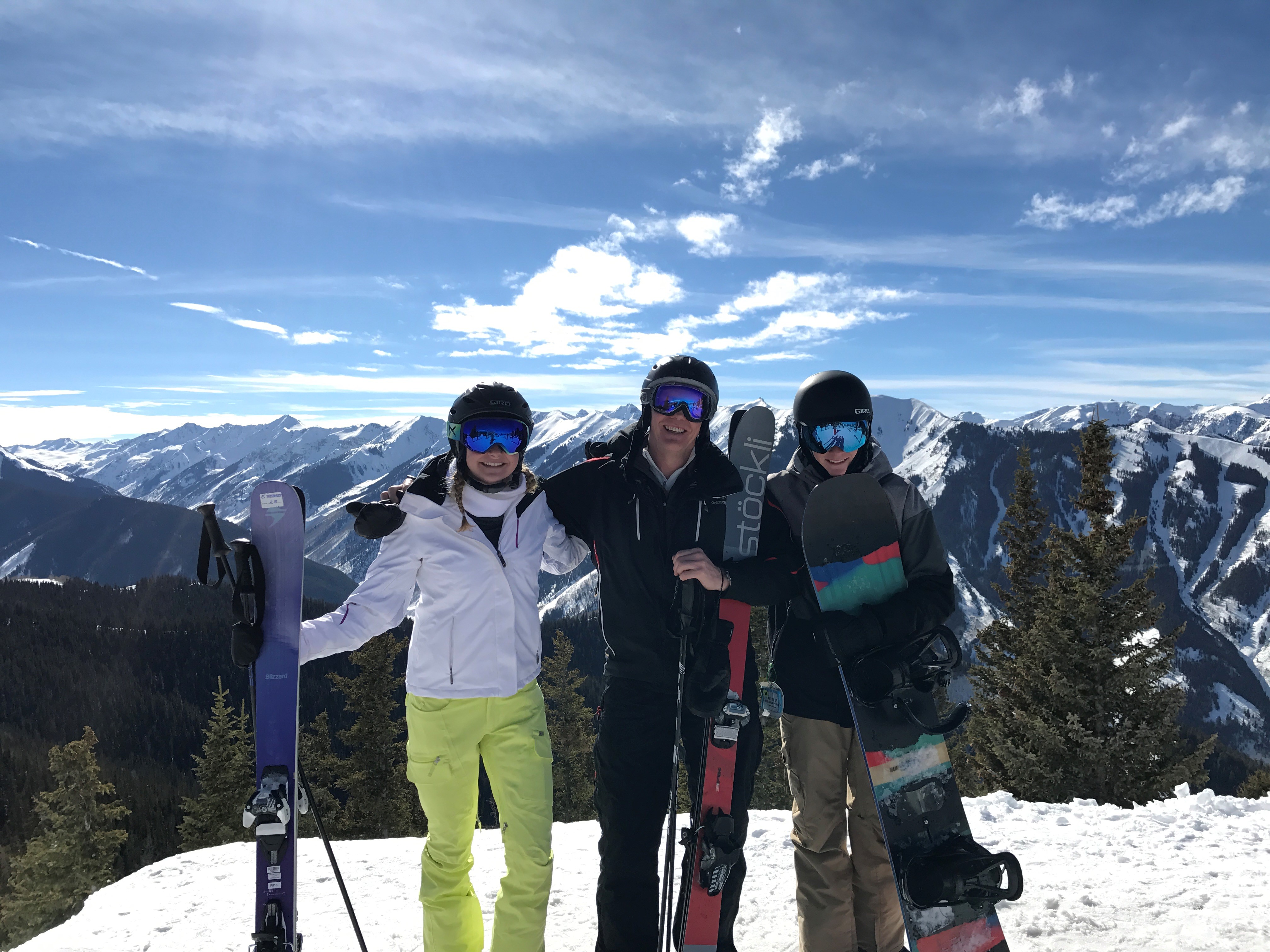 Geoff Winkley, MD family skiing trip in the mountains