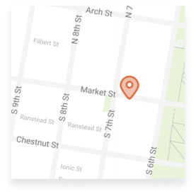 Vybe Center City East Map - 618 Market Street